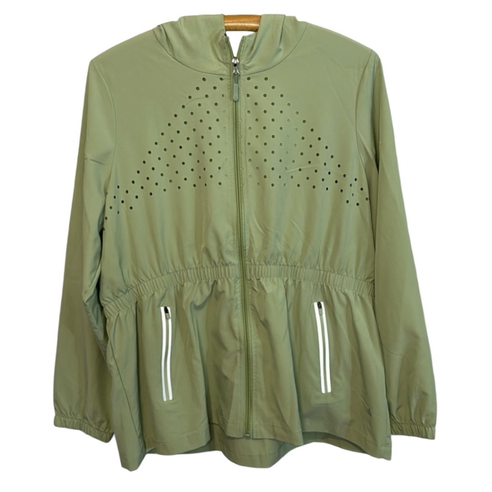 Cali Sport Lightweight‎ Breathable Light Green Jacket in Size 1X